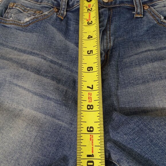 Hammer Ripped Denim Skinny Jeans Distressed Juniors Size 11 Raw Hem - Picture 10 of 11